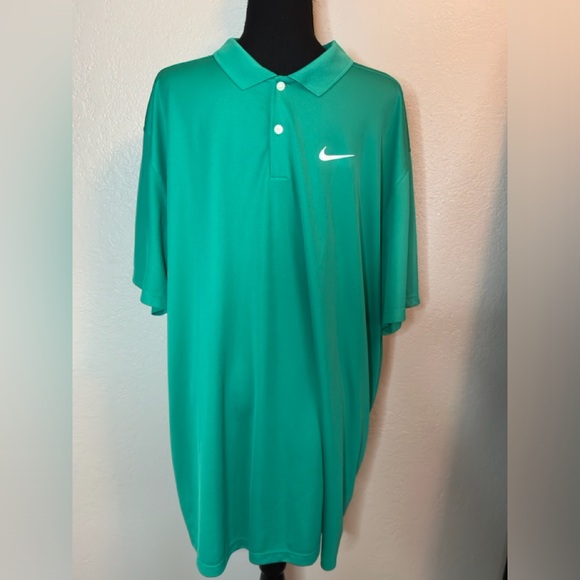 MENS NIKE XXL GREEN POLO - Picture 1 of 5